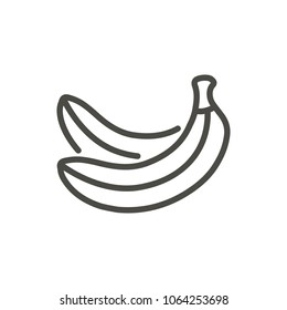 Banana icon vector. Outline fruit, line banana symbol. Trendy flat ui sign design. Thin linear graphic pictogram for web site, mobile application. Logo illustration.