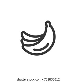 banana icon vector. banana outline style design