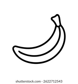Banana icon vector symbol isolated on white background