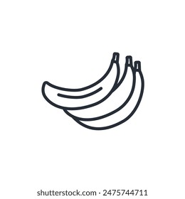 Banana icon. vector.Editable stroke.linear style sign for use web design,logo.Symbol illustration.