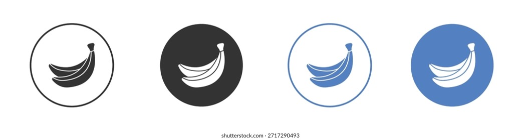 Icono de plátano para el Diseño web. pixel Iconos planos perfectos