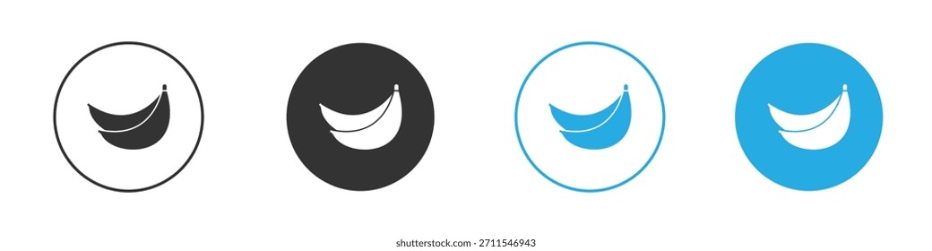 Banana icon For web, mobile.Vector Illustration