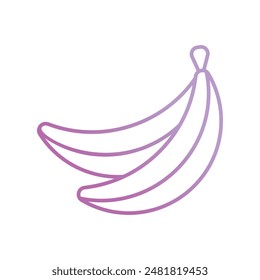 Icono de plátano con fondo blanco Vector ilustración de stock