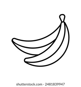 Icono de plátano con fondo blanco Vector ilustración de stock