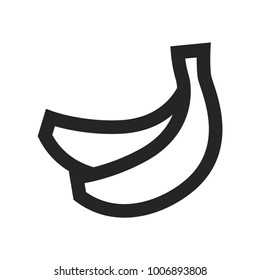 Banana iconb vector