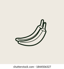 Banana icons set stock hand drawn vector illustration sketch. Banana doodle art vector design.