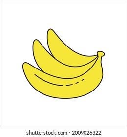 símbolo de iconos de banana elementos vectores para web infográfica