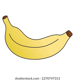 Banana illustration design element for website, applications, icon, component, printing, document, poster design.