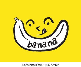 Banana illustrations - Hand drawn food ingredients, Banana - vector