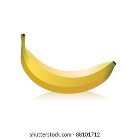 A banana isolated on white.