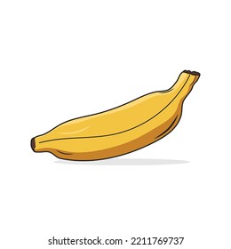 Banana isolated on a white background. Banana icon. Fresh fruit. Healthy lifestyle