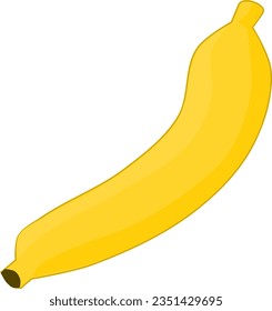 a banana isolated on white background. vector Illustration.