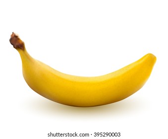 Banana isolated on white, vector illustration.