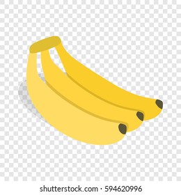 Banana isometric icon 3d on a transparent background vector illustration