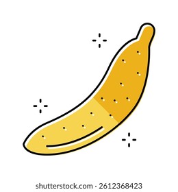 banana jelly candy gummy color icon vector. banana jelly candy gummy sign. isolated symbol illustration