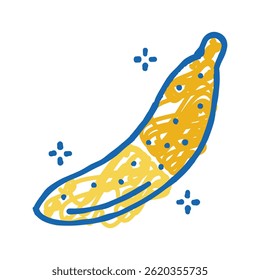 banana jelly candy gummy doodle icon sketch vector. banana jelly candy gummy sign. isolated symbol illustration