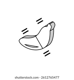 banana jelly candy gummy isometric icon vector. banana jelly candy gummy sign. isolated symbol illustration
