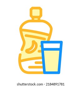 banana juice color icon vector. banana juice sign. isolated symbol illustration
