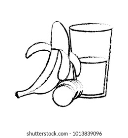 Banana and juice design