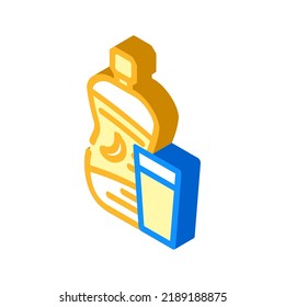 banana juice isometric icon vector. banana juice sign. isolated symbol illustration