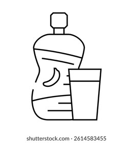banana juice line icon vector. banana juice sign. isolated contour symbol black illustration