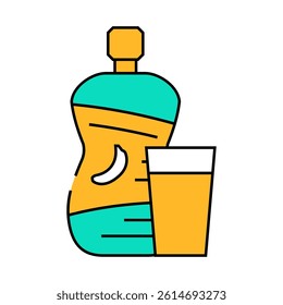 banana juice line icon vector. banana juice sign. isolated symbol illustration