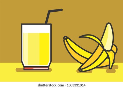 Banana Juice Vector