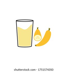 banana juice vector design template illustration