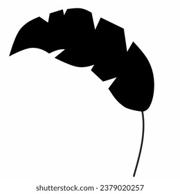Banana leaf icon illustration. Banana leaf icon black color. Stock vector