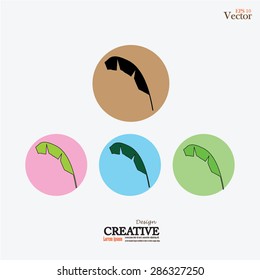   Banana Leaf .leaf.vector illustration.
