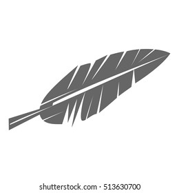 banana leaf letter vector logo