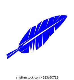 banana leaf letter vector logo