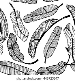 banana leaf pattern vector.