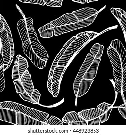 banana leaf pattern vector.