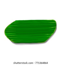 Banana leaf for placing Thai dessert