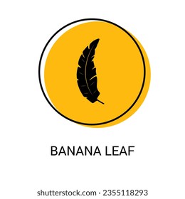 Vector de hoja de plátano. Icono de la hoja de plátano sobre fondo blanco. Vector de material.