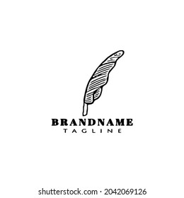 banana leaves cartoon logo icon design template graphic modern vector illustration