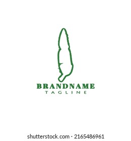 banana leaves cartoon logo icon design flat green modern vector illustration