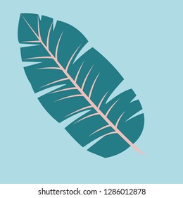 Banana leaves, jungle background, vector hand drawn watercolor illustration,  leaf