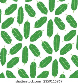 Banana leaves pattern premium vector illustration