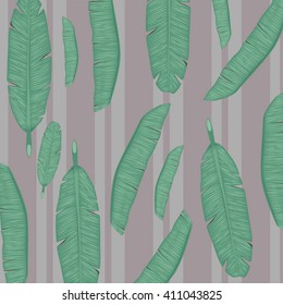 Banana leaves pattern,palm leaves background vector design