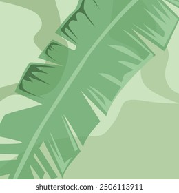Banana leaves seamless pattern. Tropical background. Retro vector illustration