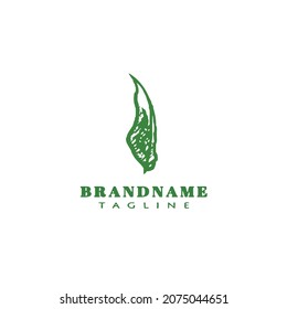 banana leaves symbol logo icon design template green modern vector illustration