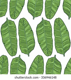 Banana Leaves Tropical Pattern