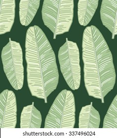 Banana Leaves Tropical Pattern