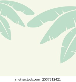 banana leaves vector element design template