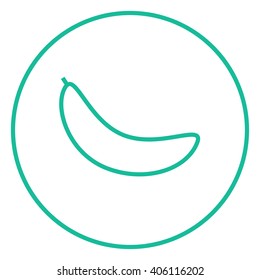 Icono de línea de plátano.