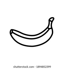 plantilla vectorial de diseño de icono de línea de banana