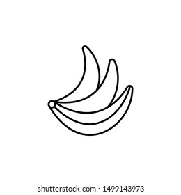 banana line icon. Element of jungle for mobile concept and web apps illustration