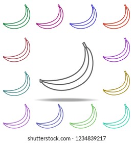 banana line icon. Elements of Fruit in multi color style icons. Simple icon for websites, web design, mobile app, info graphics